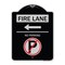 Signmission Fire Lane No Parking W/ No Parking & Left Arrow Heavy-Gauge Alum Sign, 24" x 18", BS-1824-24012 A-DES-BS-1824-24012 - alternate 1